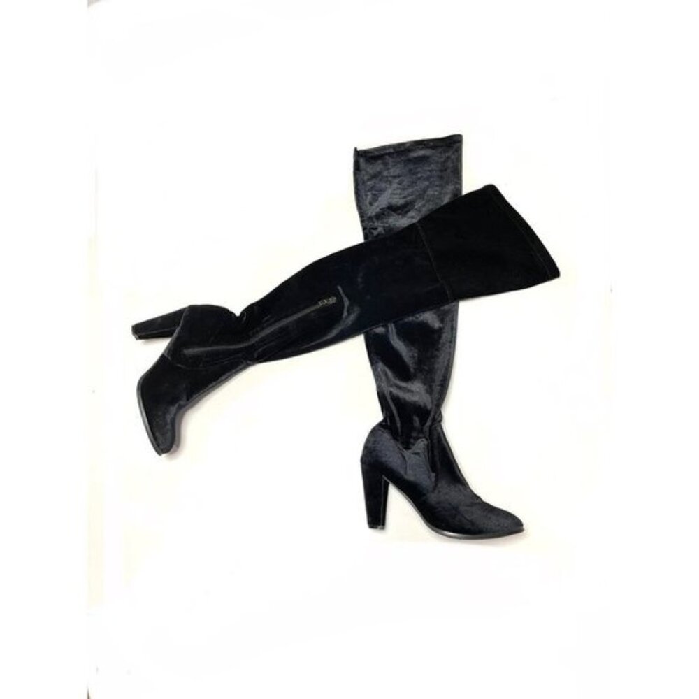 Women shoes over‎ the knee boots  black color size 6.5
